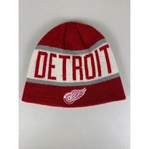 Detroit Red Wings NHL Knit Beanie Hat OSFA Officially Licensed Fan Favorite